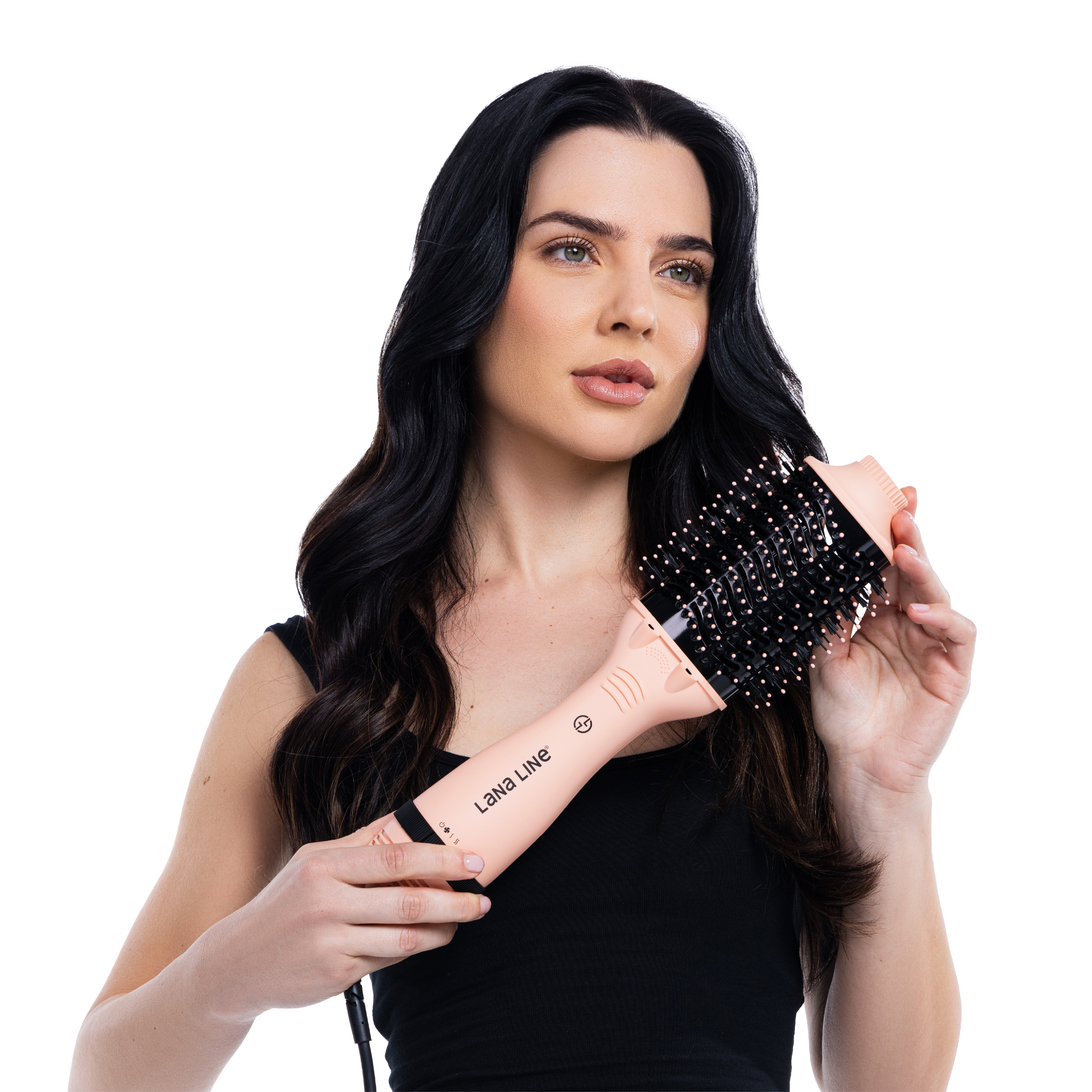 Blow Dry Brush- Hair Dryer & Straightener | Italian Nano Titanium | 1500W